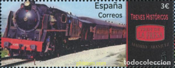 Sellos: 735069 MNH ESPA&Ntilde;A 2024 TRENES HIST&oacute;RICOS. TREN DE LA FRESA. MADRID-ARANJUEZ