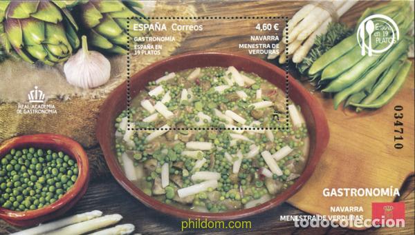 Sellos: 765180 MNH ESPA&Ntilde;A 2025 GASTRONOM&iacute;A: ESPA&ntilde;A EN 19 PLATOS. NAVARRA. MENESTRA DE VERDURAS.