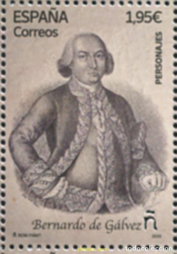 Sellos: 768310 MNH ESPA&Ntilde;A 2025 PERSONAJES. BERNARDO DE G&aacute;LVEZ.