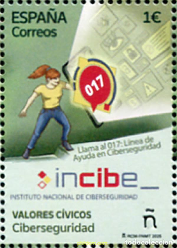 Sellos: 769756 MNH ESPA&Ntilde;A 2025 VALORES C&iacute;VICOS. CIBERSEGURIDAD