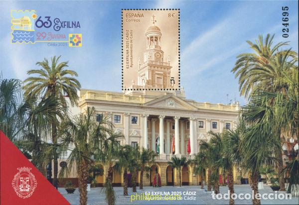 Sellos: 772939 MNH ESPA&Ntilde;A 2025 63 EXFILNA 2025. C&aacute;DIZ. AYUNTAMIENTO DE C&aacute;DIZ.