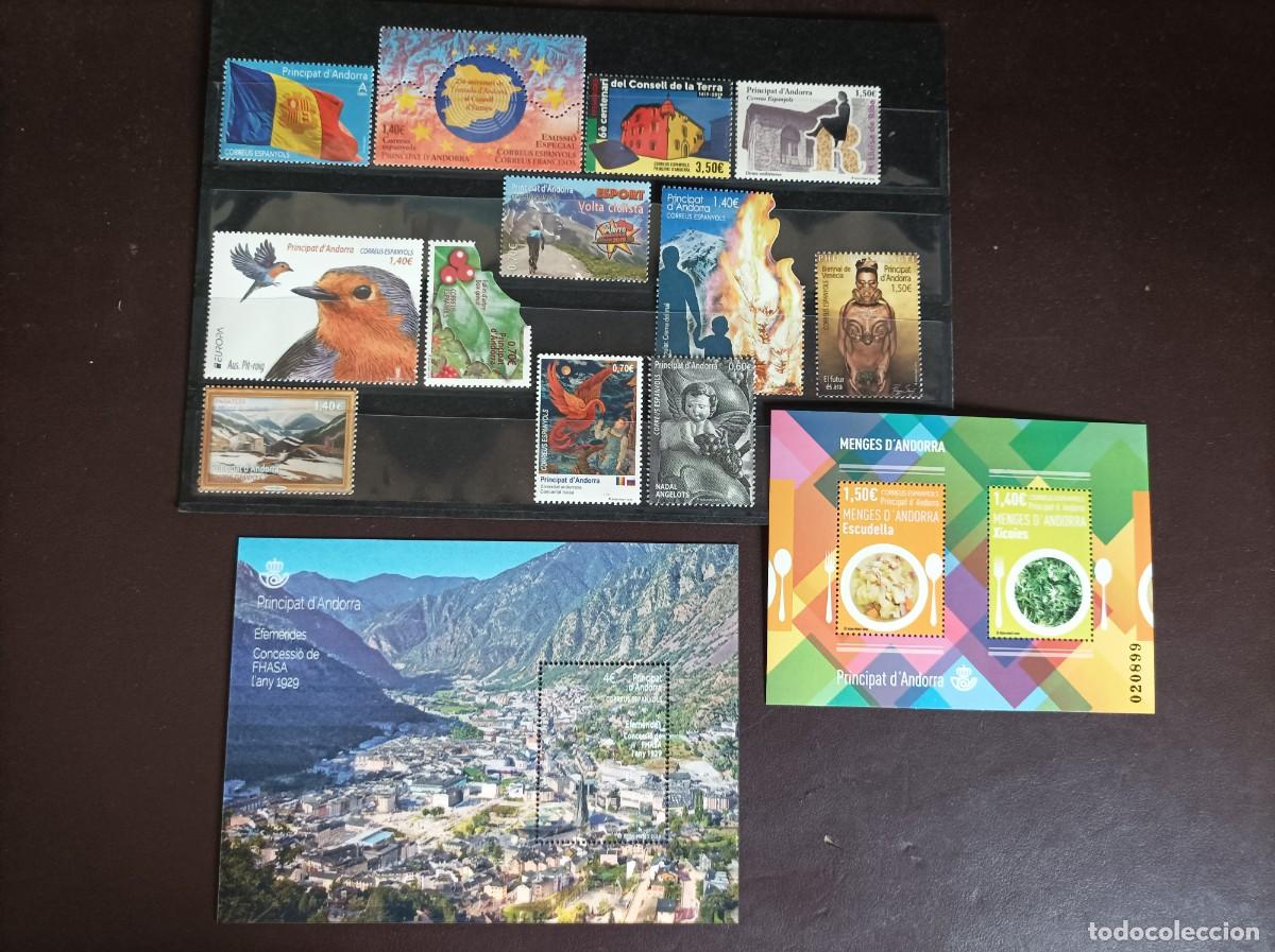 Sellos: A&ntilde;o completo sellos de Andorra Espa&ntilde;ola 2019