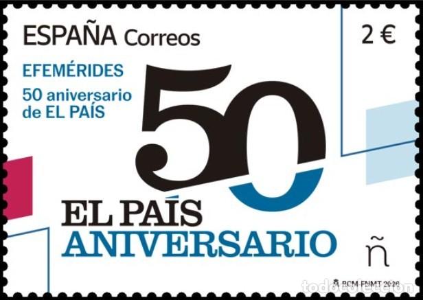 Sellos: ESPA&Ntilde;A 2026 50 ANIVERSARIO DIARIO EL PA&Iacute;S MNH ED 5905 YT 5666