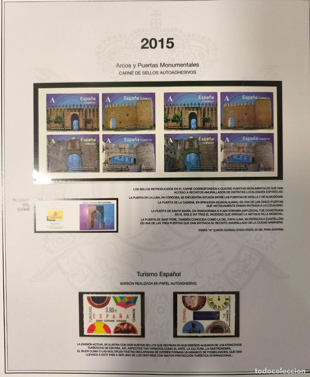 Sellos: ESPA&Ntilde;A. A&Ntilde;O 2015. COLECCI&Oacute;N COMPLETA SELLOS, HB Y CARNETS. CAT&Aacute;LOGO 264,75&euro;