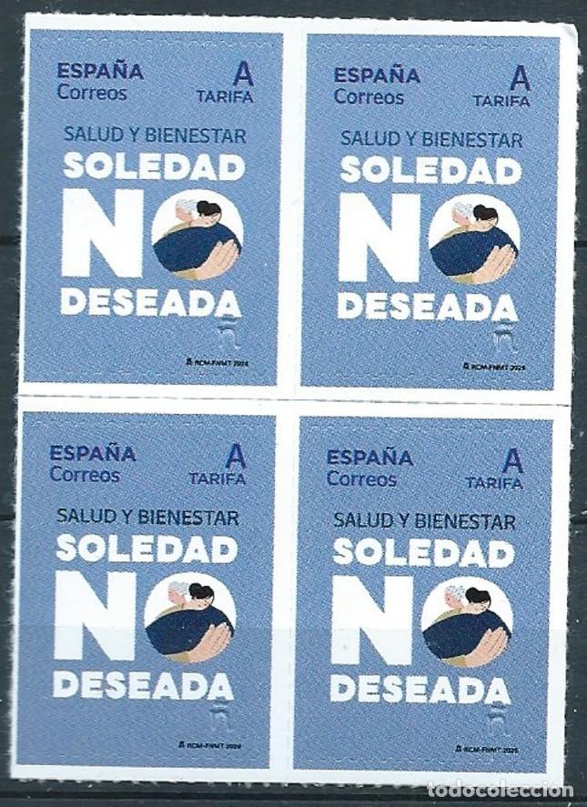 Sellos: ESPA&Ntilde;A 2026 SALUD Y BIENESTAR. SOLEDAD NO DESEADA BLOQUE 4V MNH ED 5908 YT 5669