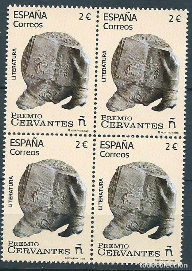 Sellos: ESPA&Ntilde;A 2026 LITERATURA PREMIO CERVANTES BLOQUE 4V MNH ED 5906 YT 5667