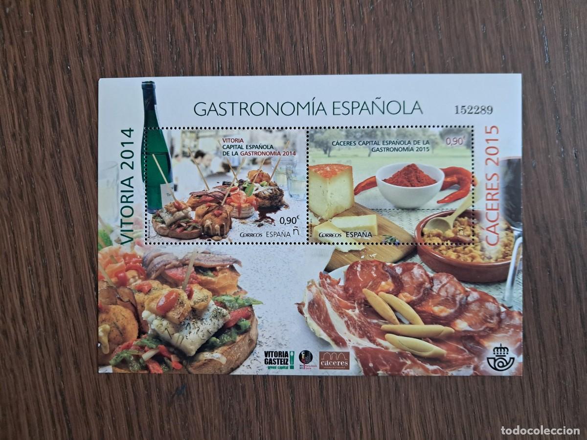 Briefmarken: SELLOS NUEVOS ESPA&Ntilde;A A&Ntilde;O 2015, EDIFIL 4942**MNH, HOJITA &rdquo;GASTRONOM&Iacute;A ESPA&Ntilde;OLA&rdquo;