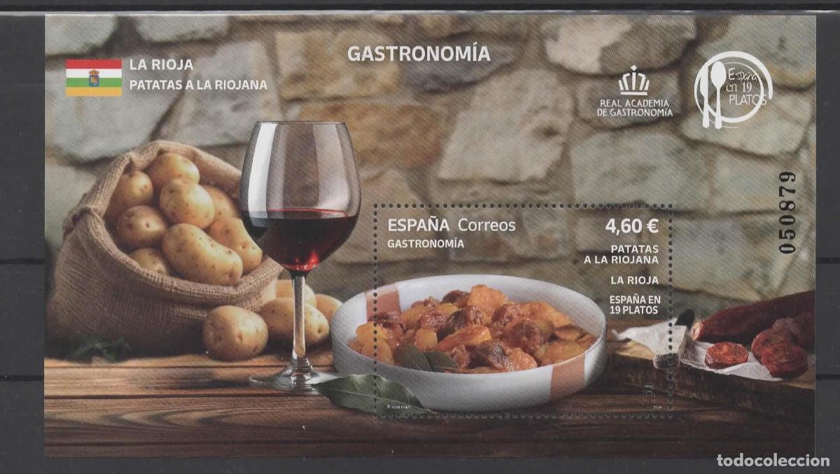 Sellos: ESPA&Ntilde;A SPAIN GASTRONOMIA LA RIOJA PATATAS A LA RIOJANA POTATOE VINO WINE