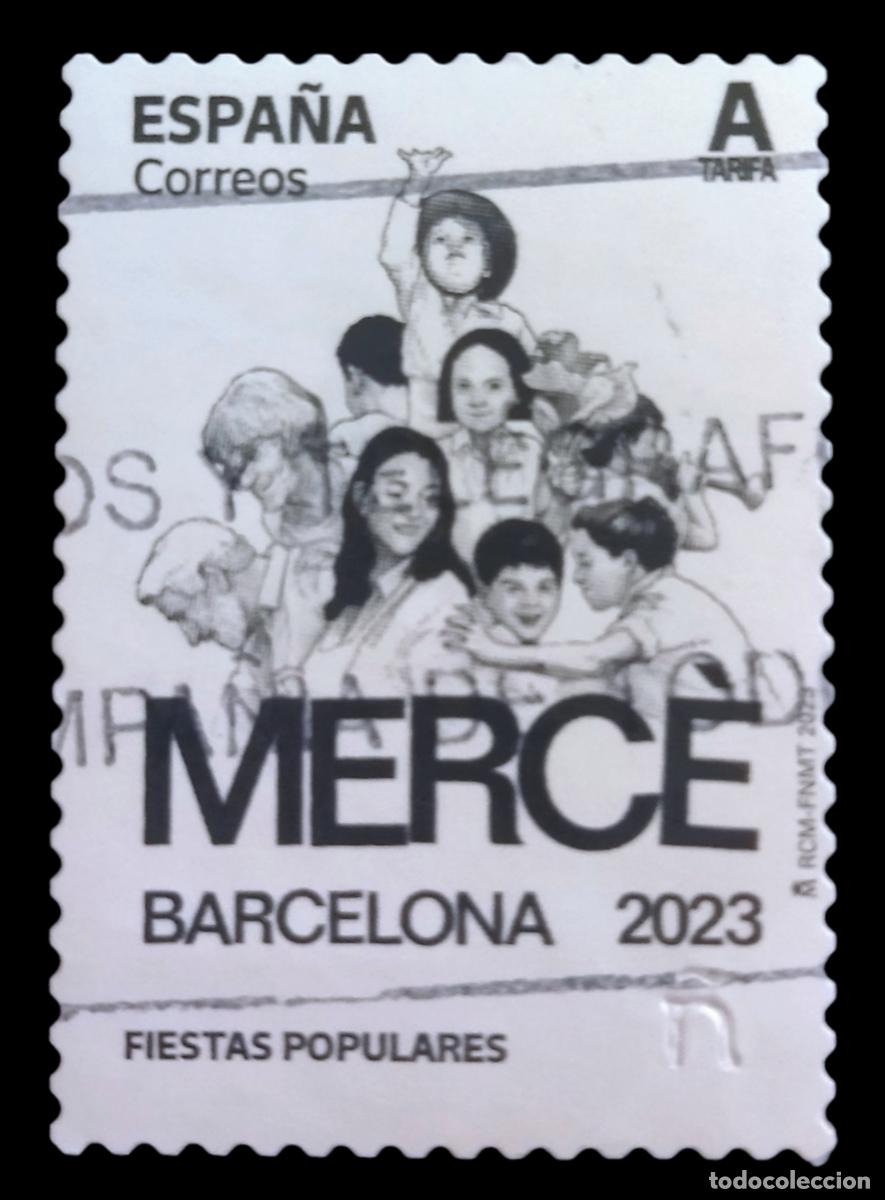 Sellos: ESPA&Ntilde;A 2023 Fiestas Populares - Barcelona 2023 - Merc&eacute;. USADO.