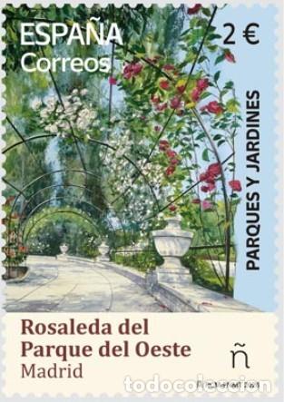 Sellos: ESPA&Ntilde;A 2026 PARQUES Y JARDINES. ROSALEDA DEL PARQUE DEL OESTE. MADRID MNH ED 5911 YT 5672