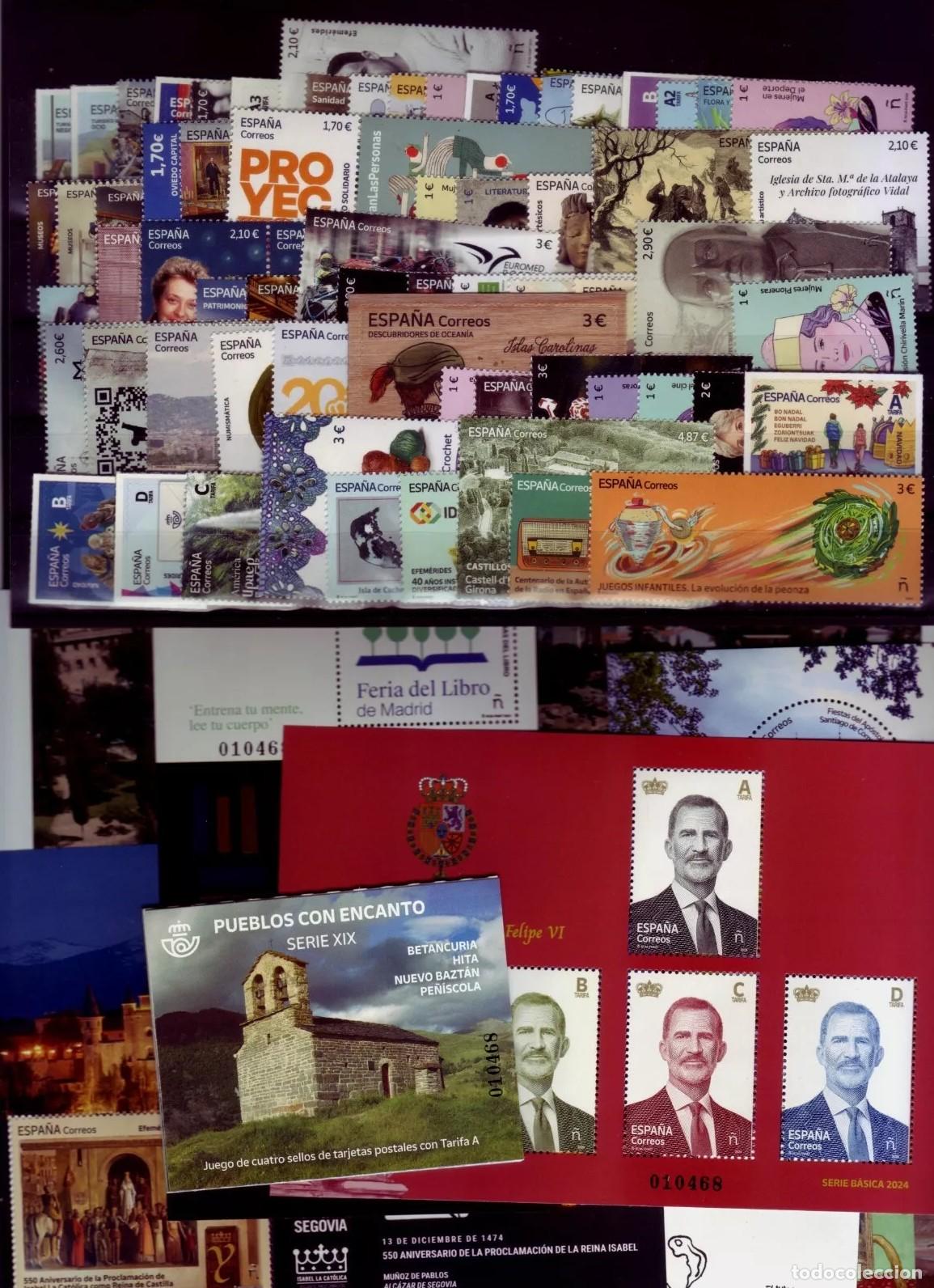 Timbres: Oferta sellos a&ntilde;o 2024 completo y nuevo sin fijasello