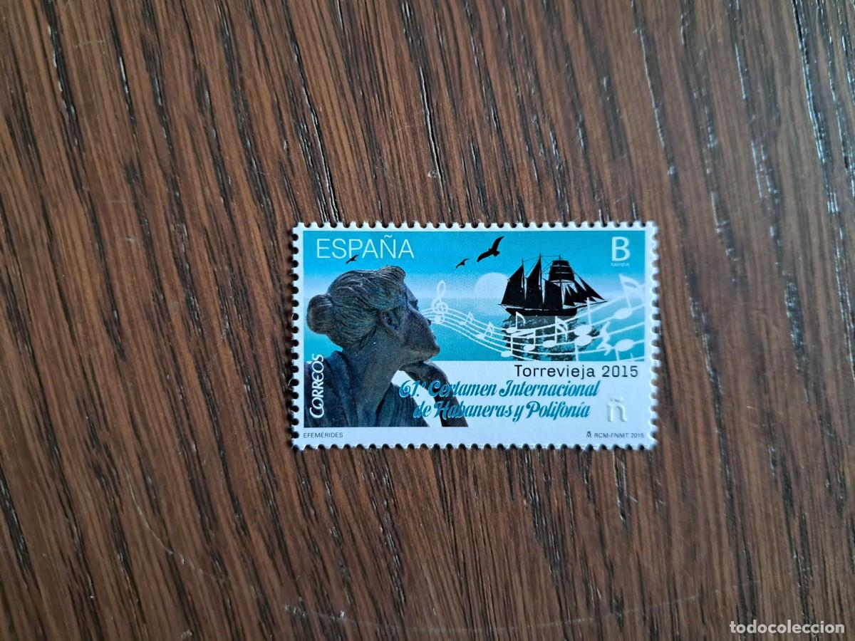 Timbres: Sello nuevo. 61 Certamen Intern. Habaneras y Polifon&iacute;a. Torrevieja. 19 Julio 2015. Edifil 4981.