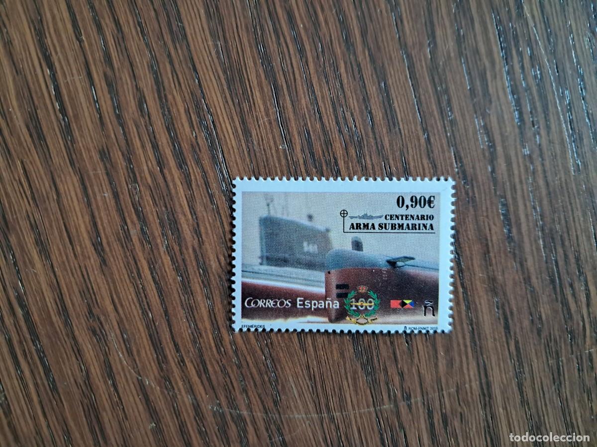 Stamps: Espa&ntilde;a. 4951 Centenario Arma Submarina. 2015. Sellos nuevos