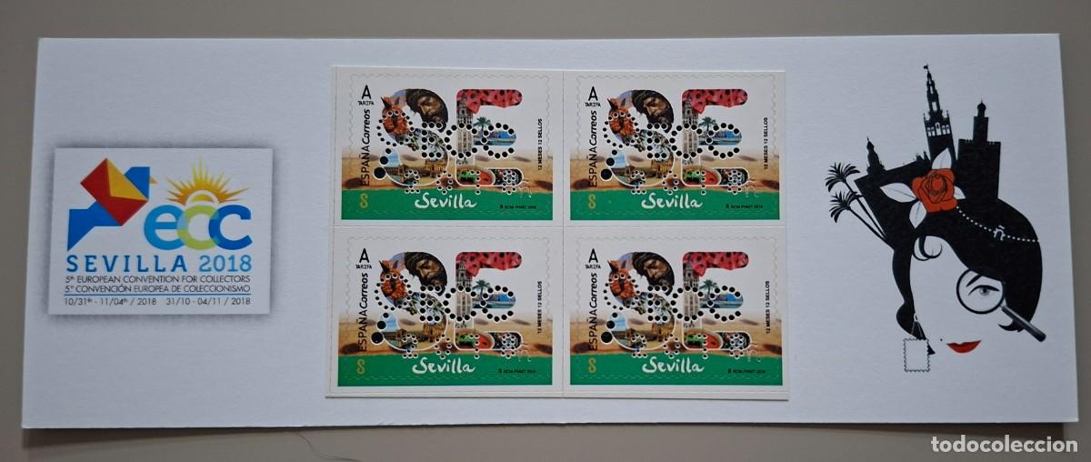 Sellos: CARNET PROMOCION DE LA FILATELIA - ECC, A&Ntilde;O 2018, SEVILLA - TIRADA 10.000 EJEMPLARES ...A3883