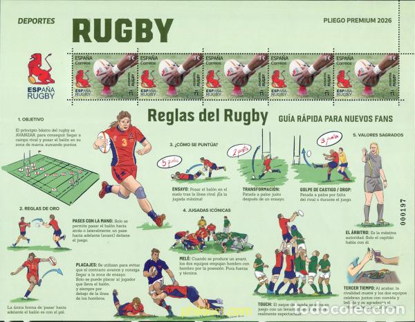 Sellos: 785208 MNH ESPA&Ntilde;A 2026 DEPORTES. RUGBY.