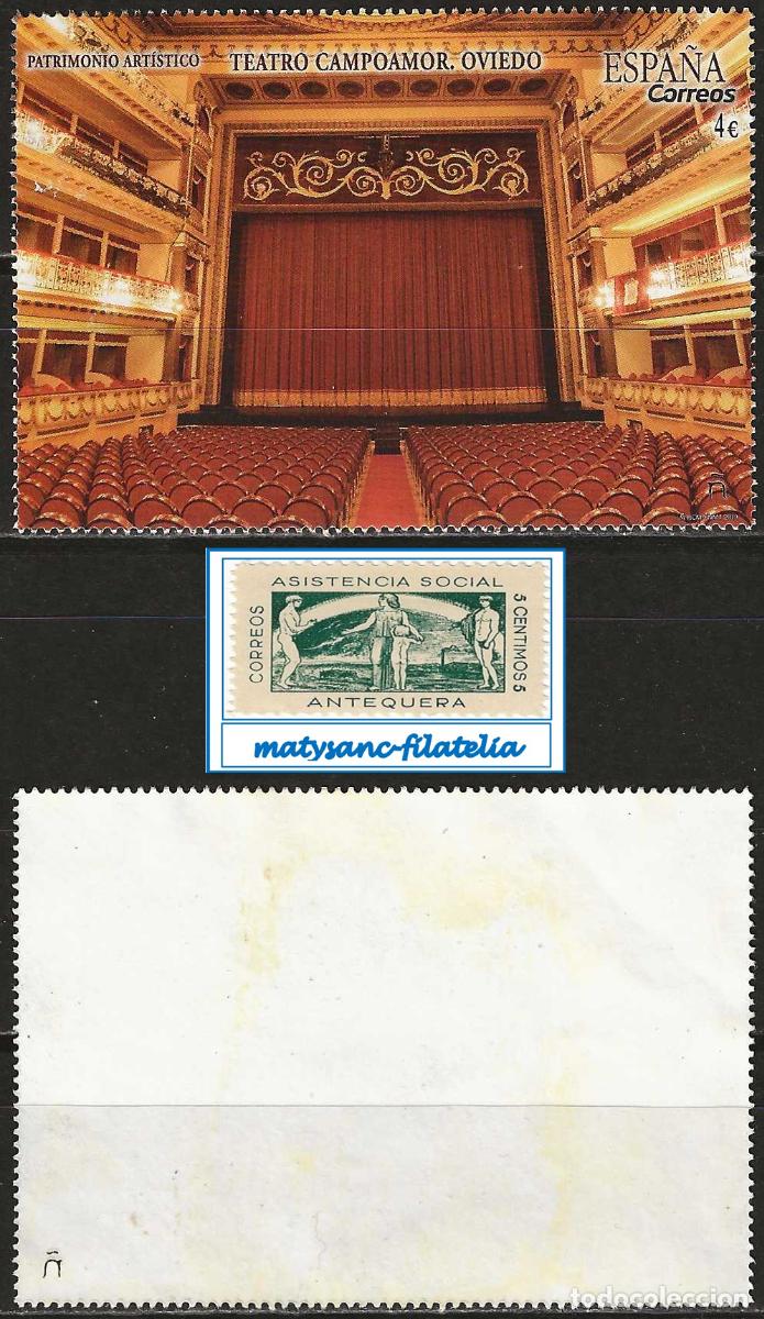 Sellos: ESPA&Ntilde;A 2019. EDIFIL SH5344 &rdquo;TEATRO CAMPOAMOR. OVIEDO&rdquo;. NUEVO SIN GOMA.