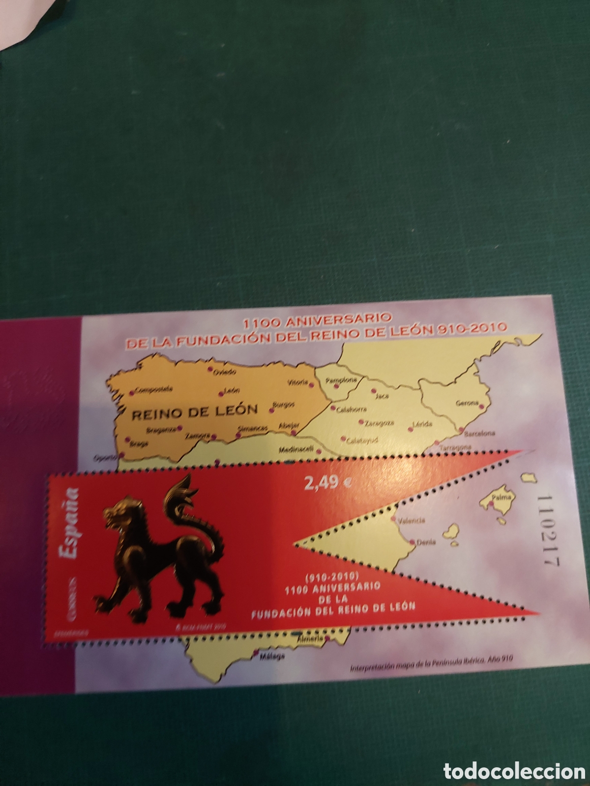 Sellos: 4563 edifil solicita faltas nuevos o usado lujo 2010 Espa&ntilde;a bandera fundaci&oacute;n Le&oacute;n, napa