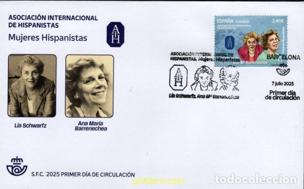 Briefmarken: 767801 MNH ESPA&Ntilde;A 2025 ASOCIACI&oacute;N INTERNACIONAL DE HISPANISTAS. MUJERES HISPANISTAS: ANA M&ordf; BARR