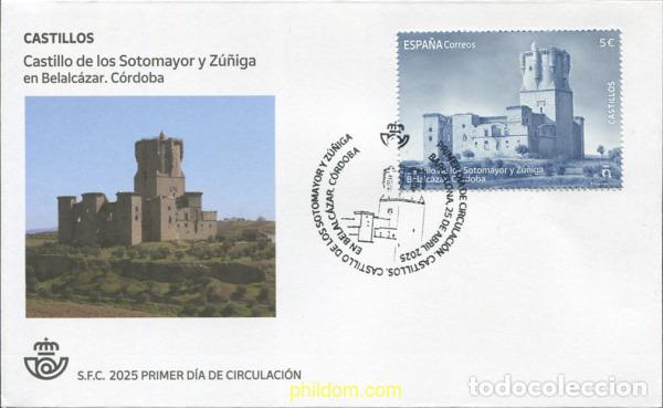 Briefmarken: 777302 MNH ESPA&Ntilde;A 2025 CASTILLO DE LOS SOTOMAYOR Y Z&uacute;&ntilde;IGA. BELALC&aacute;ZAR (C&oacute;RDOBA)