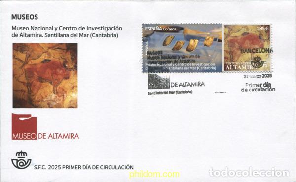 Briefmarken: 760180 MNH ESPA&Ntilde;A 2025 MUSEOS. MUSEO NACIONAL Y CENTRO DE INVESTIGACI&oacute;N DE ALTAMIRA. SANTILLA DEL
