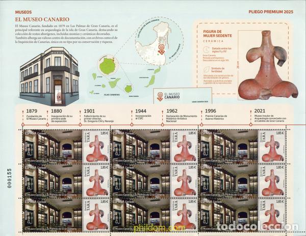 Sellos: 759372 MNH ESPA&Ntilde;A 2025 MUSEOS. EL MUSEO CANARIO. LAS PALMAS DE GRAN CANARIA.