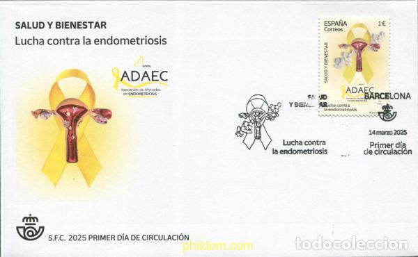 Sellos: 760185 MNH ESPA&Ntilde;A 2025 SALUD Y BIENESTAR. LUCHA CONTRA LA ENDOMETRIOSIS