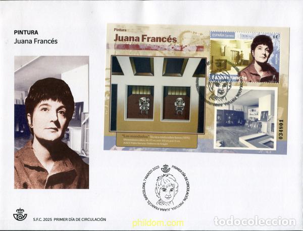 Sellos: 760187 MNH ESPA&Ntilde;A 2025 PINTURA. JUANA FRANC&eacute;S