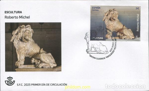 Sellos: 756572 MNH ESPA&Ntilde;A 2025 ESCULTURA. ROBERTO MICHEL