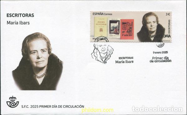 Sellos: 756575 MNH ESPA&Ntilde;A 2025 ESCRITORA. MARIA IBARS
