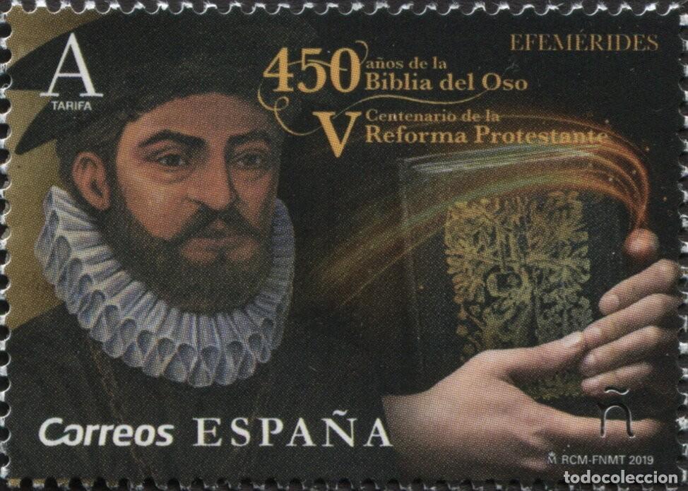 Sellos: Espa&ntilde;a 2019 Edifil 5288 Sello ** Aniversario de la Biblia del Oso Reforma Protestante Michel 5319