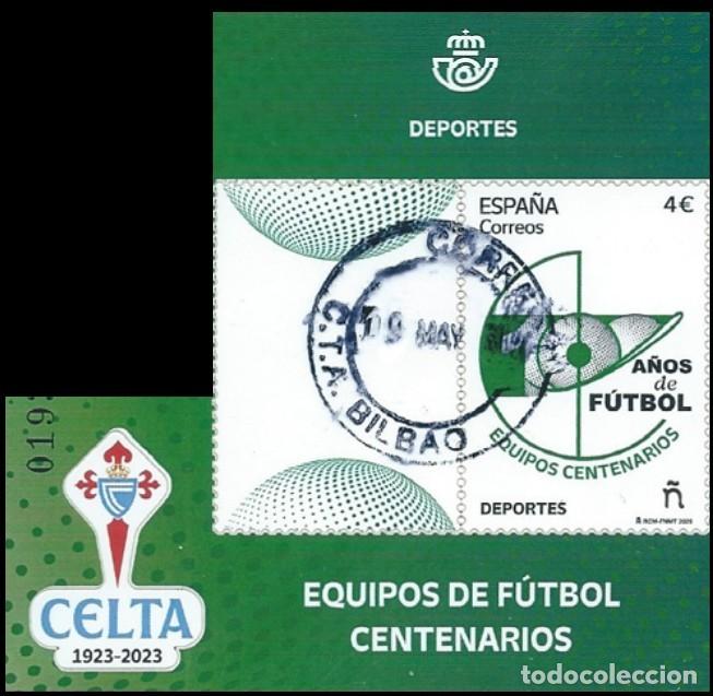 Sellos: ESPA&Ntilde;A 2026 DE HB EQUIPOS DE F&Uacute;TBOL CENTENARIOS: CELTA DE VIGO 1923-2023 USADO ED 5912