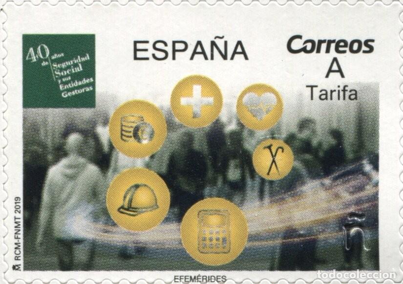 Sellos: Espa&ntilde;a 2019 Edifil 5331 Sello ** Aniversario Sistema Seguridad Social y Entidades Gestoras