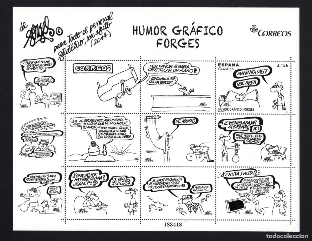 Stamps: Sello nuevo. Humor Grafico. Vi&ntilde;etas Forges. 9 de Octubre de 2014. Edifil SH 4912.