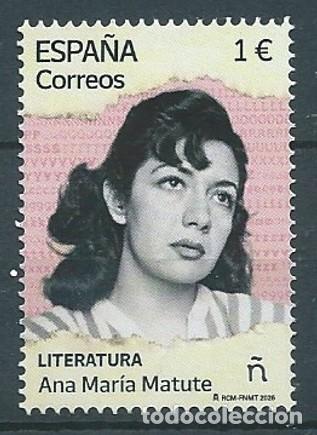 Briefmarken: ESPA&Ntilde;A 2026 LITERATURA. ANA MAR&Iacute;A MATUTE MNH ED 5917 YT 5678
