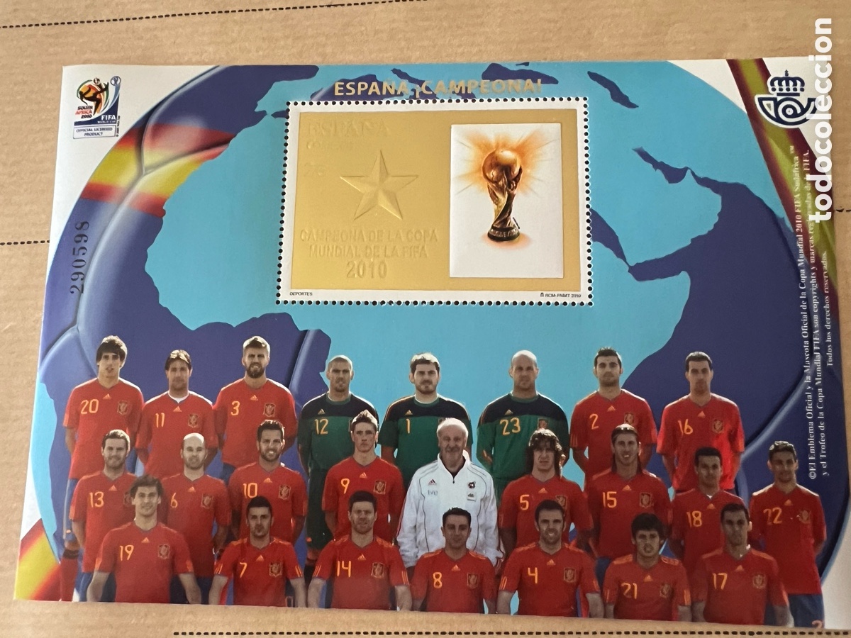 Sellos: Sello Espa&ntilde;a campeona FIFA 2010