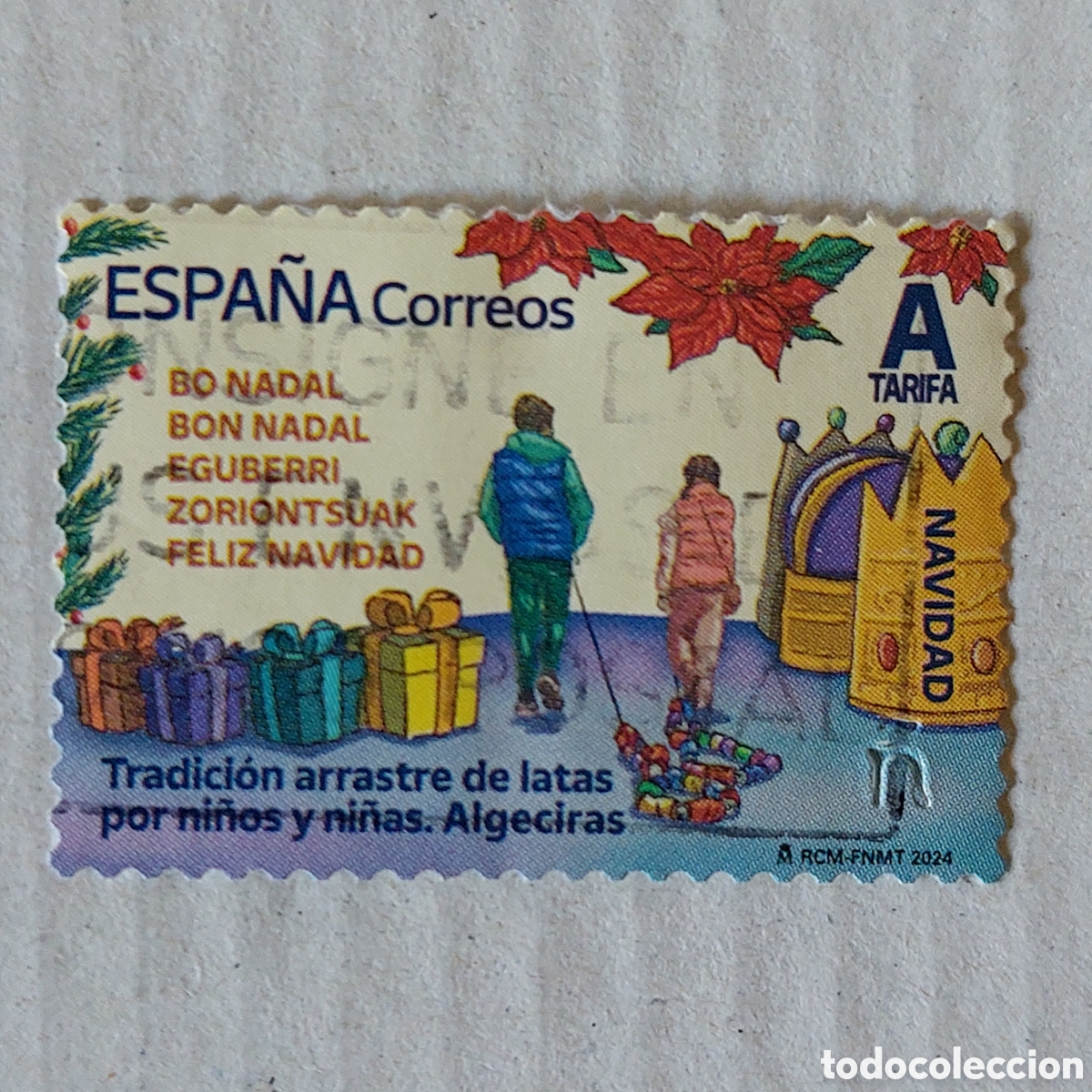 Sellos: 2024 Espa&ntilde;a Usado Navidad Tradici&oacute;n arrastre de latas