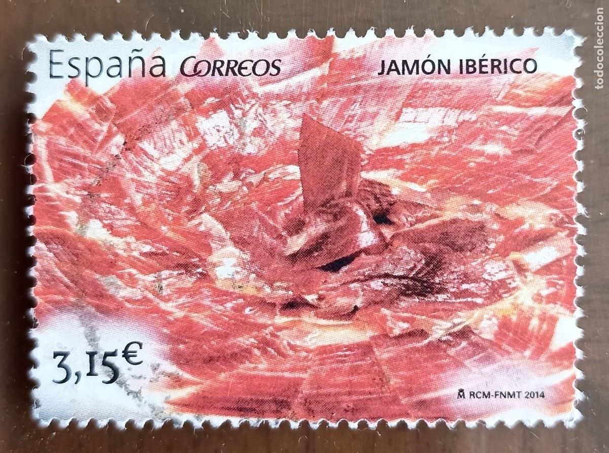 Sellos: Ed. 4485. Jam&oacute;n Ib&eacute;rico. Gastronomia.Usado