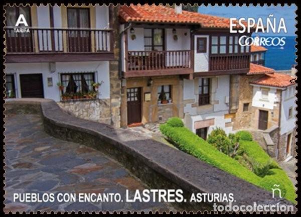 Sellos: Espa&ntilde;a 2017 Edifil 5128 Sello ** Paisajes Pueblos con encanto Lastres (Asturias) Villas escalonadas