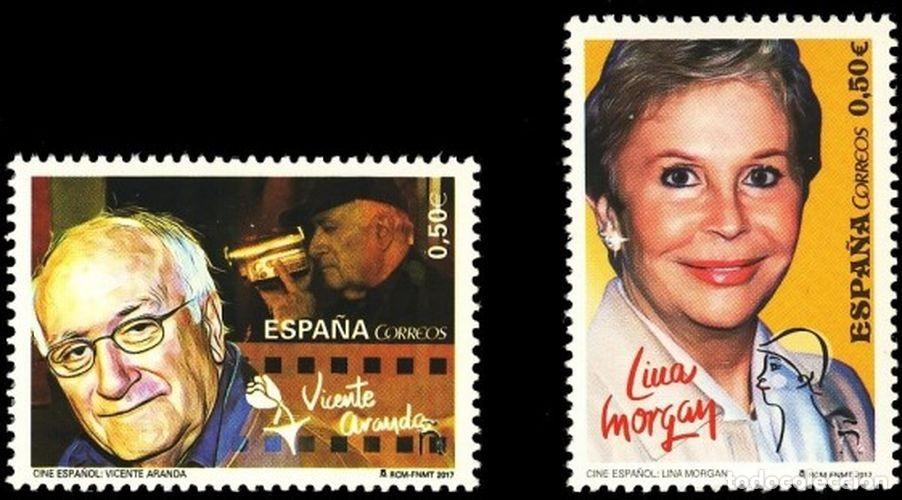 Sellos: Espa&ntilde;a 2017 Edifil 5151/2 Sellos ** Personajes Actriz Lina Morgan (M&ordf; de los Angeles L&oacute;pez Segovia)