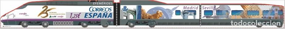 Sellos: Espa&ntilde;a 2017 Edifil 5179 Sello ** Aniversario TAV Tren Alta Velociadad Madrid Sevilla Michel 5213
