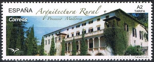 Sellos: Espa&ntilde;a 2018 Edifil 5242 Sello ** EUROMED Arquitectura Rural Possessi&oacute; Mallorca Michel 5272