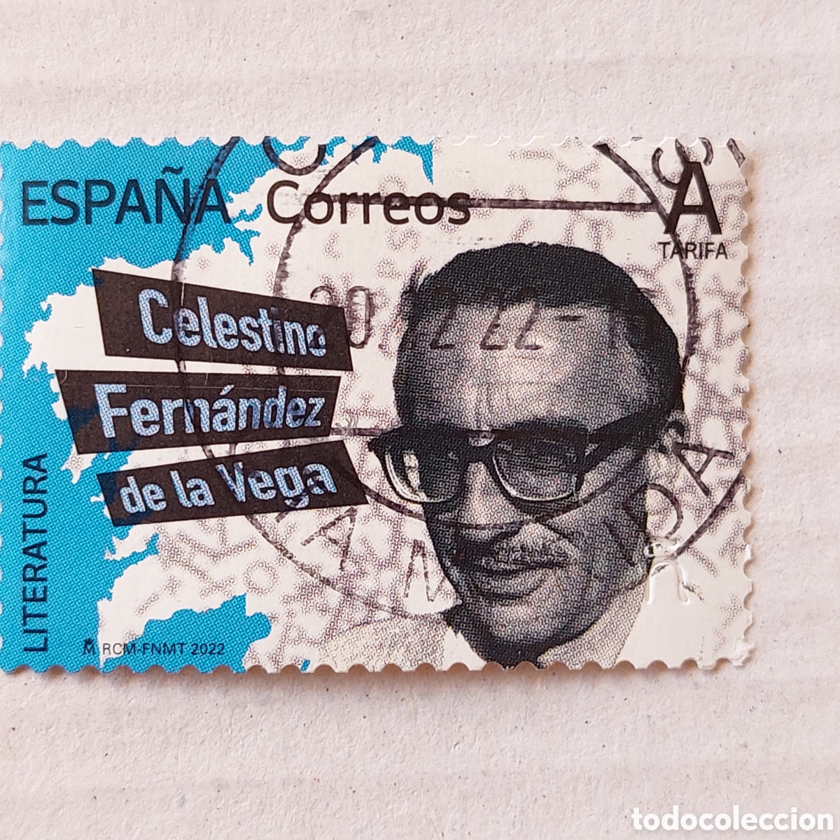 Sellos: 2022 Espa&ntilde;a usado Literatura Celestino Fern&aacute;ndez de la Vega