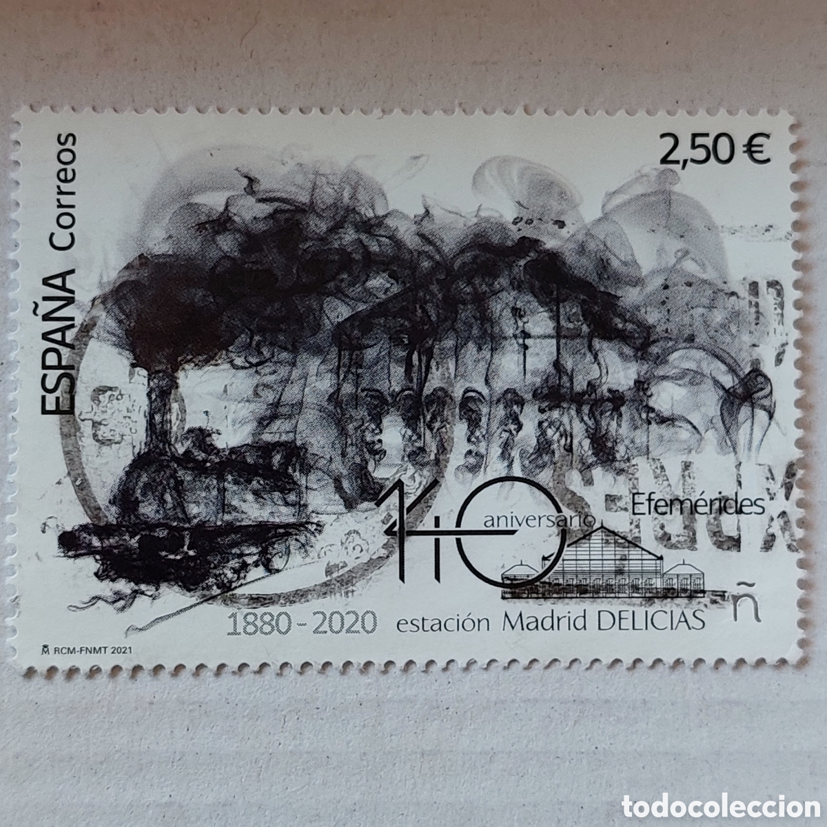 Sellos: 2021 Espa&ntilde;a Usado Efem&eacute;rides Estaci&oacute;n Madrid Delicias