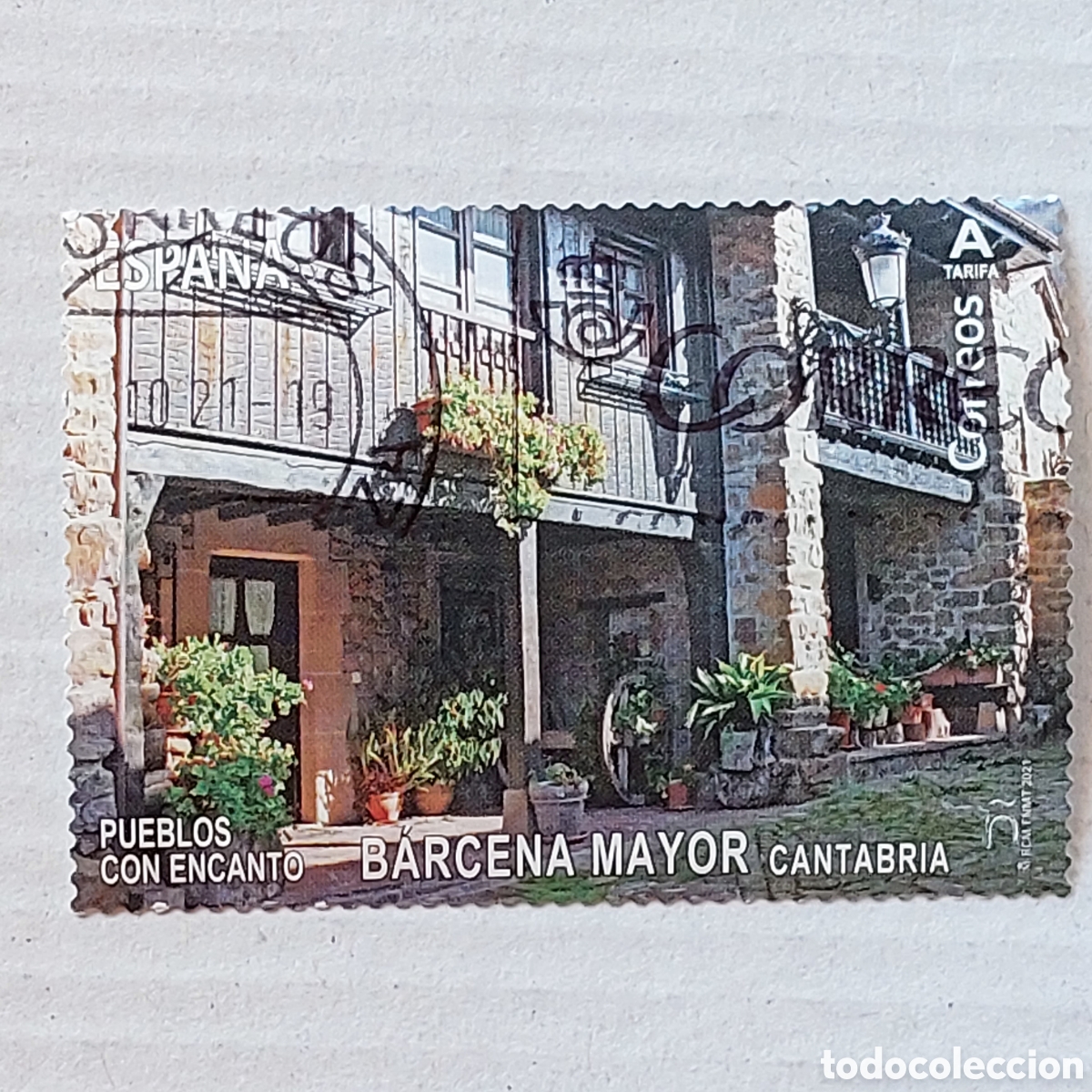 Sellos: 2021 Espa&ntilde;a Usado Pueblos con encanto Barcena Mayor Cantabria