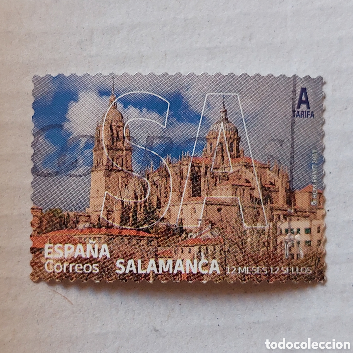 Sellos: 2021 Espa&ntilde;a Usado Salamanca 12 meses 12 sellos