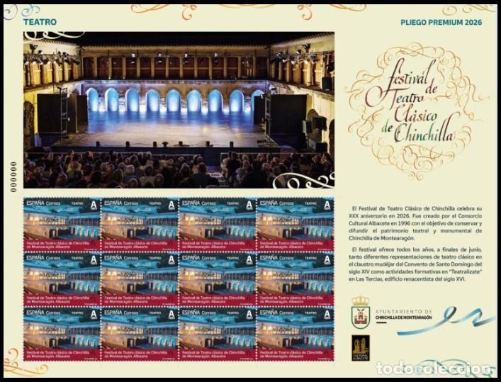 Sellos: ESPA&Ntilde;A 2026 FESTIVAL TEATRO CL&Aacute;SICO DE CHINCHILLA DE MONTEARAG&Oacute;N (ALBACETE) PLIEGO PREMIUN ED 5821