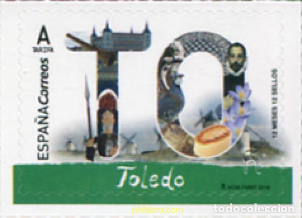 Sellos: 585918 MNH ESPA&Ntilde;A 2018 12 MESES, 12 SELLOS. TOLEDO