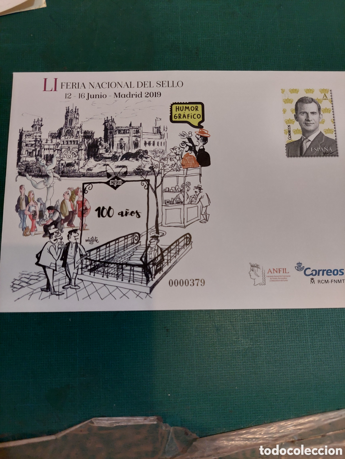 Sellos: 2019 152 SOBRES ENTERO POSTALES FERIA NACIONAL DEL SELLO COMICS HUMOR GR&Aacute;FICO PELIPE VI ANFIL