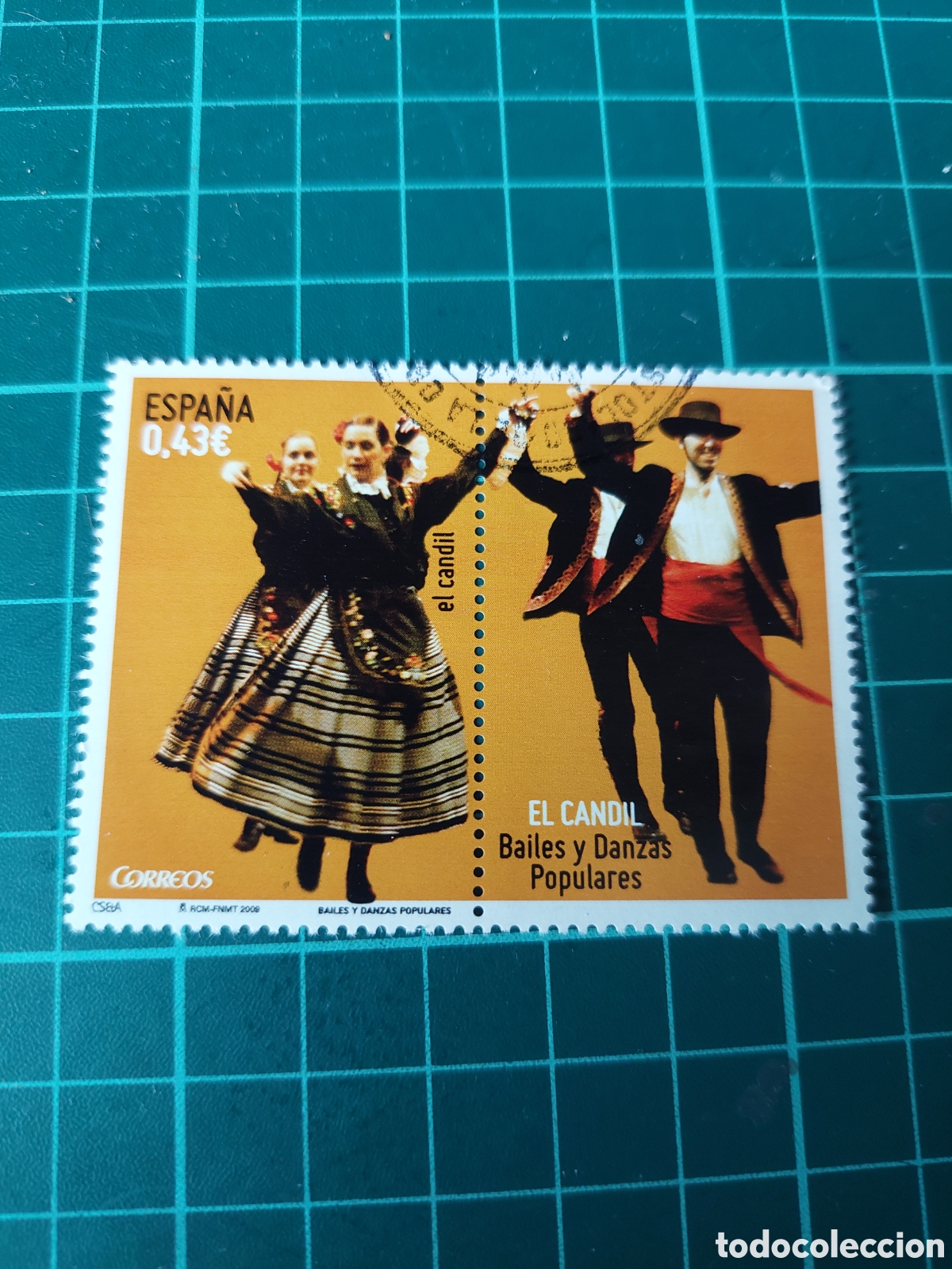 Sellos: 2009 ESPA&Ntilde;A DANZAS Y BAILES, MUSICAS EDIFIL 4008 EL CANDIL ,MODA POOULAR TRAJES REGIONAL