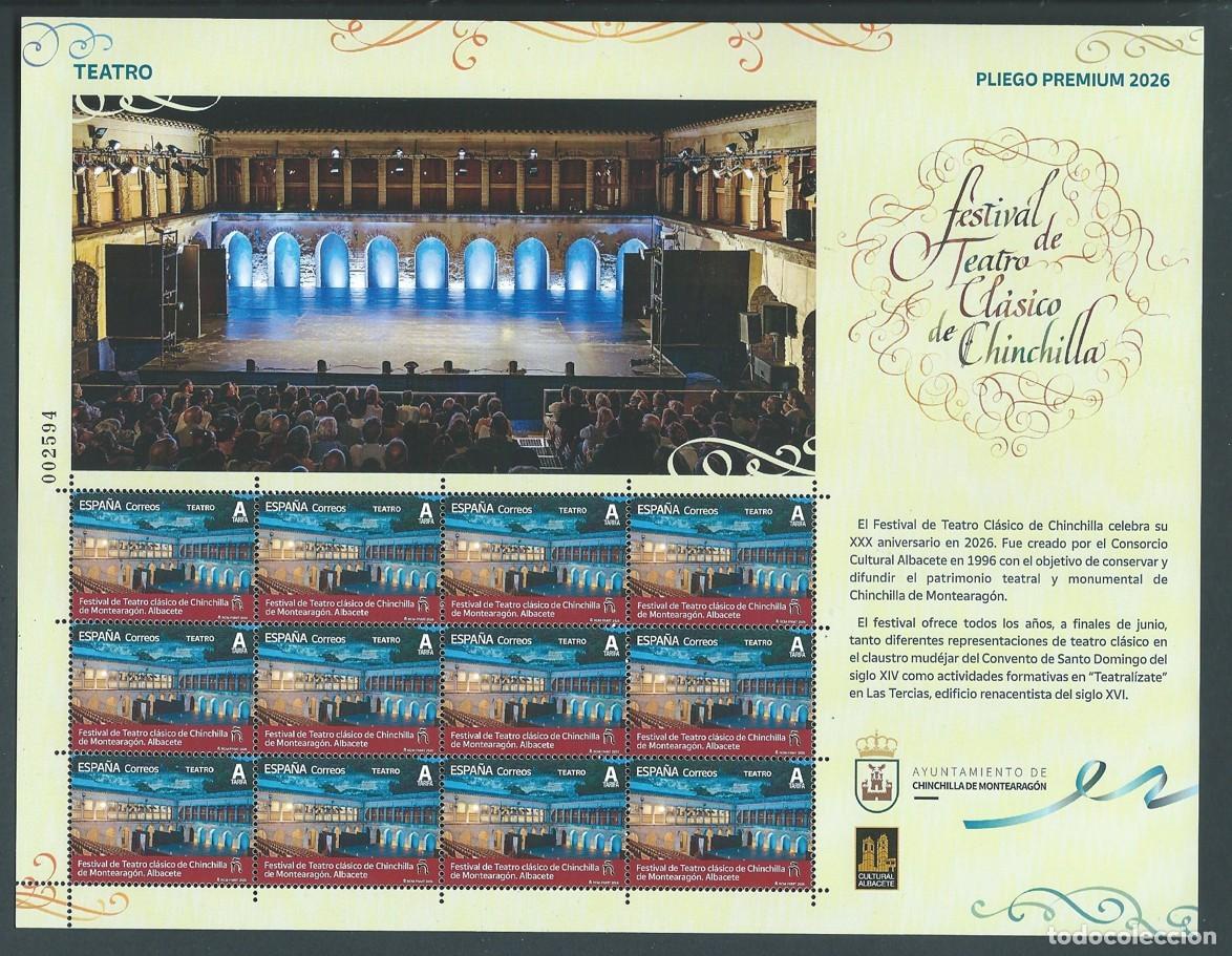 Selos: ESPA&Ntilde;A 2026 FESTIVAL TEATRO CL&Aacute;SICO DE CHINCHILLA DE MONTEARAG&Oacute;N (ALBACETE) PLIEGO PREMIUN ED 5821